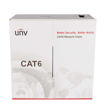 Cable UTP Uniview Cat6 Interior 305m 100% Cobre (Naranjo) - CAB-LC3100B-E-IN